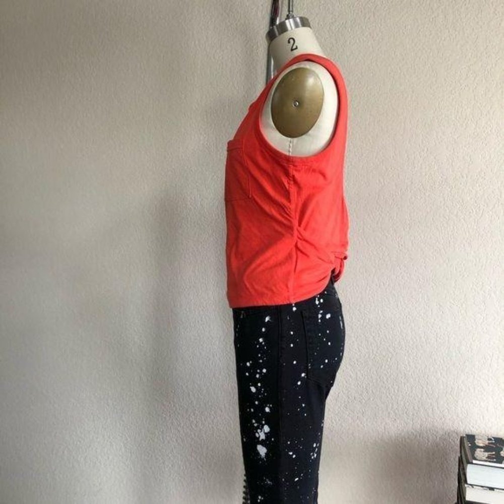 T By Alex Wang Open Back Twist Tank Crop Plunge Op - image 7